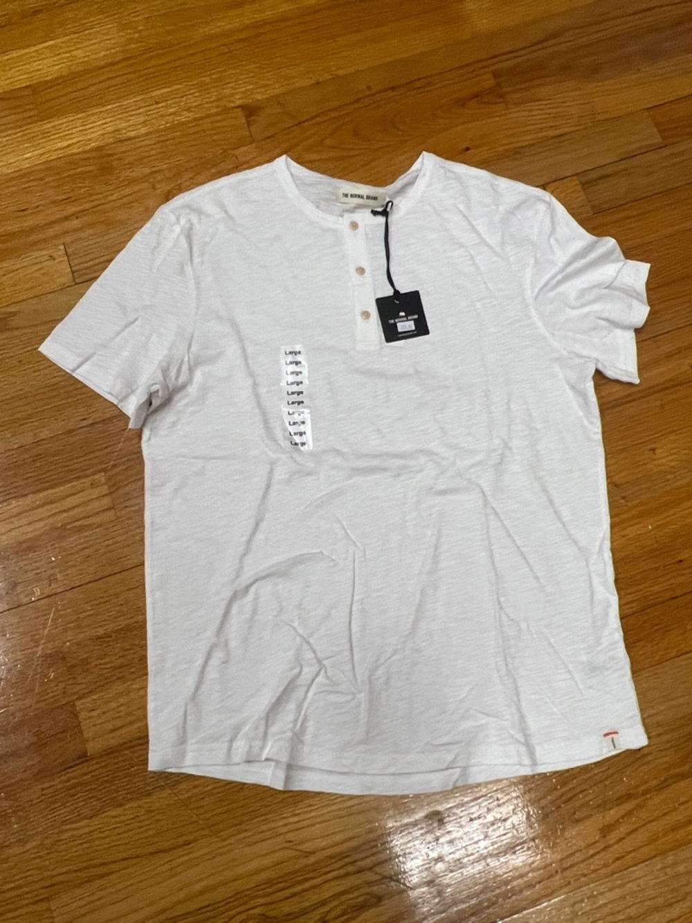 NWT M’s The Normal Brand Legacy Jersey SA Henley- White